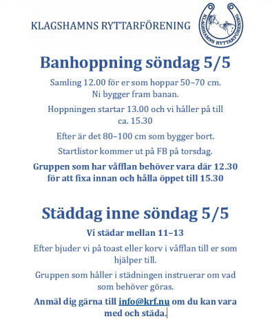 Banhoppning/Städdag