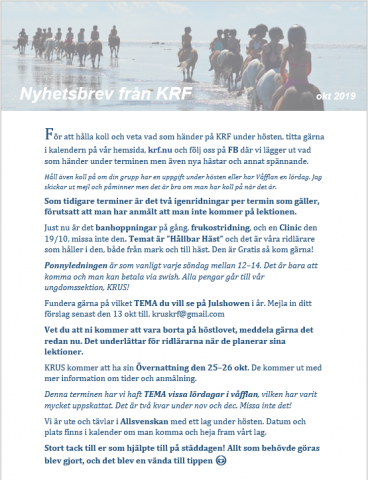Nyhetsbrev okt