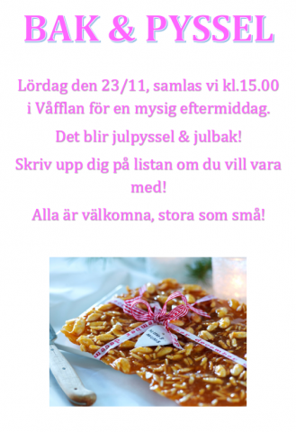 Julpyssel och Julbak