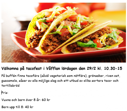 Tacolördag